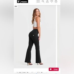 Freddy Jean Black WrapUp Denim Flare High Waisted 7/8 Flare black